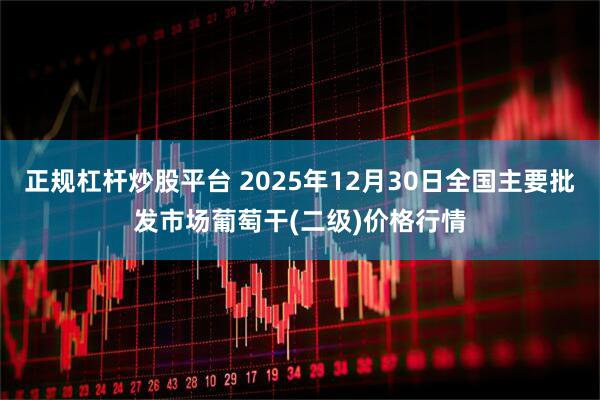 正规杠杆炒股平台 2025年12月30日全国主要批发市场葡萄干(二级)价格行情